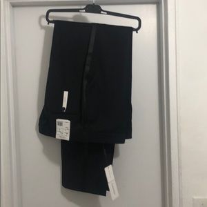 New black slim fit tuxedo pants Calvin Klein